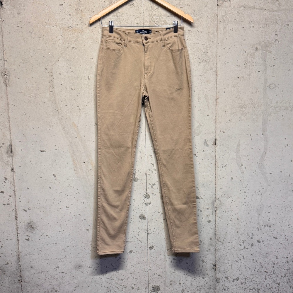 Hollister Super Skinny Pants Wmns 5R 27 Khaki High Rise Chino Academia Classic
